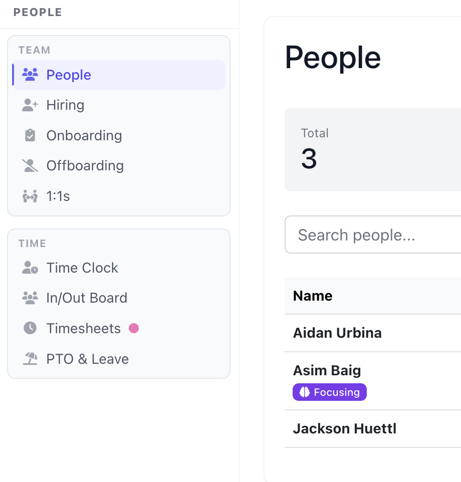 sparQ people directory with team members